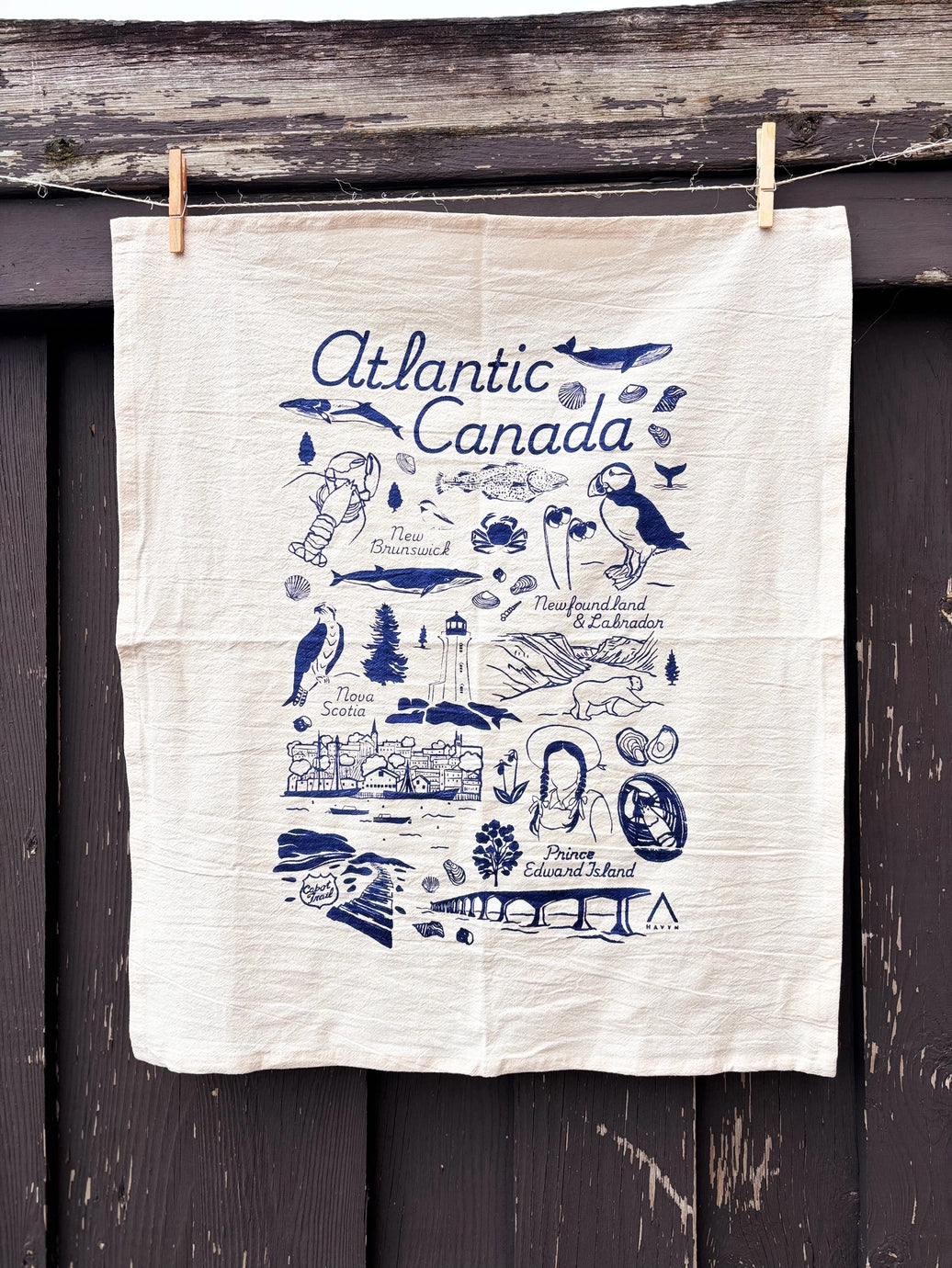 Atlantic Canada Commemorative Organic Tea Towel