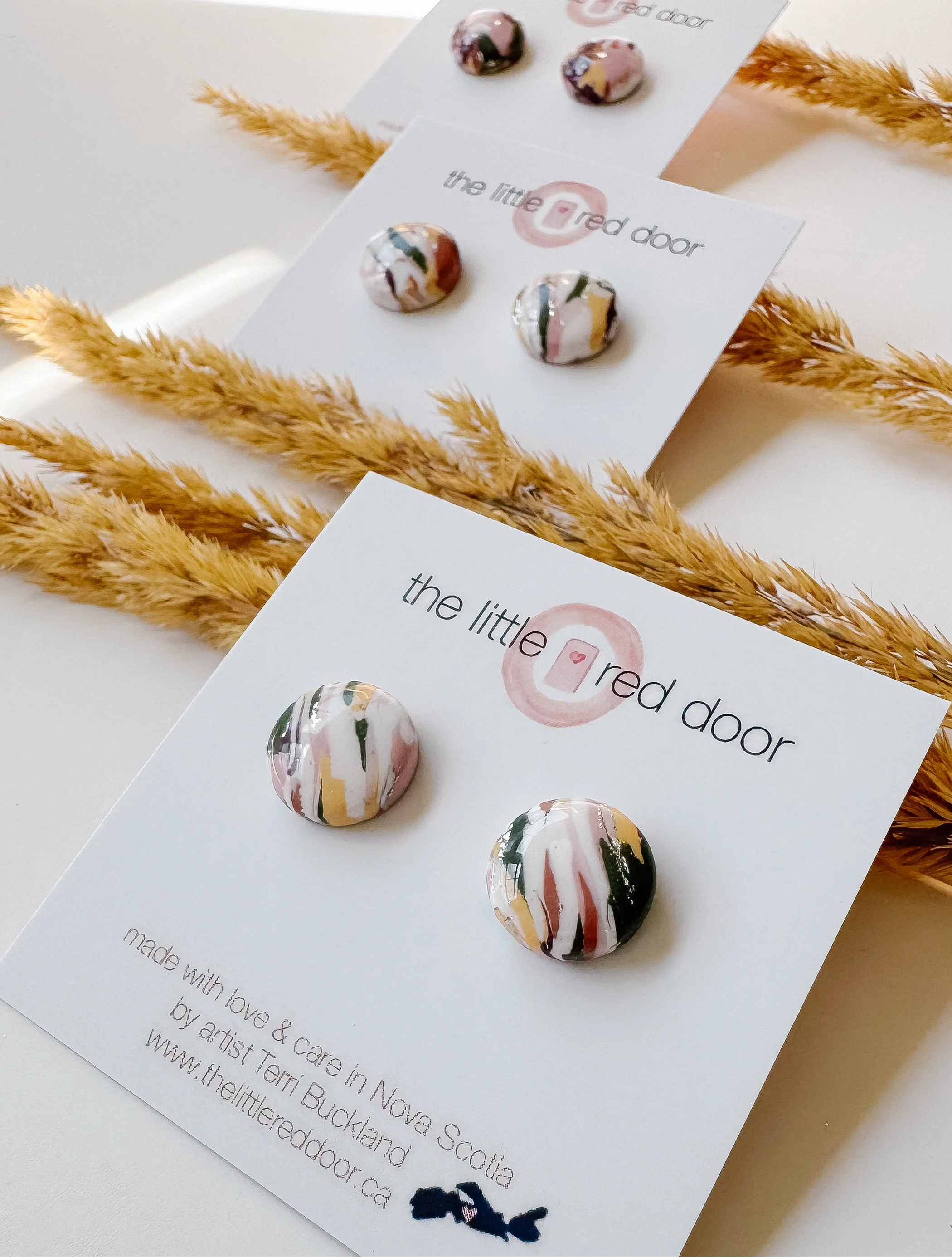 Cozy Fall – Handcrafted Clay Stud Earrings