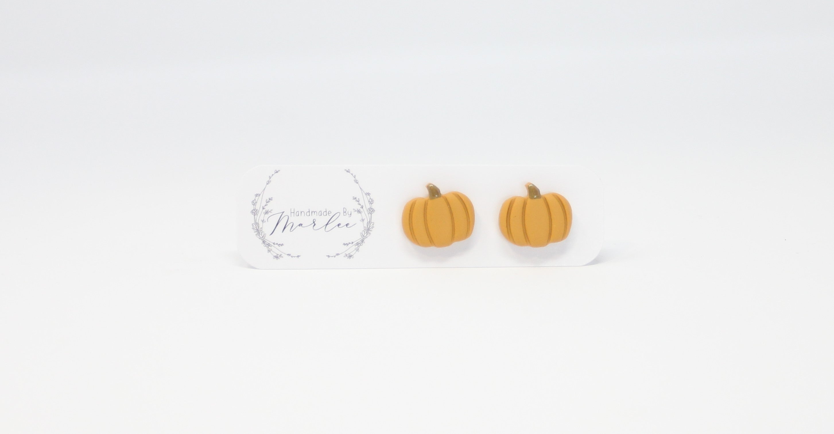 Gold Stemmed Pumpkin Studs