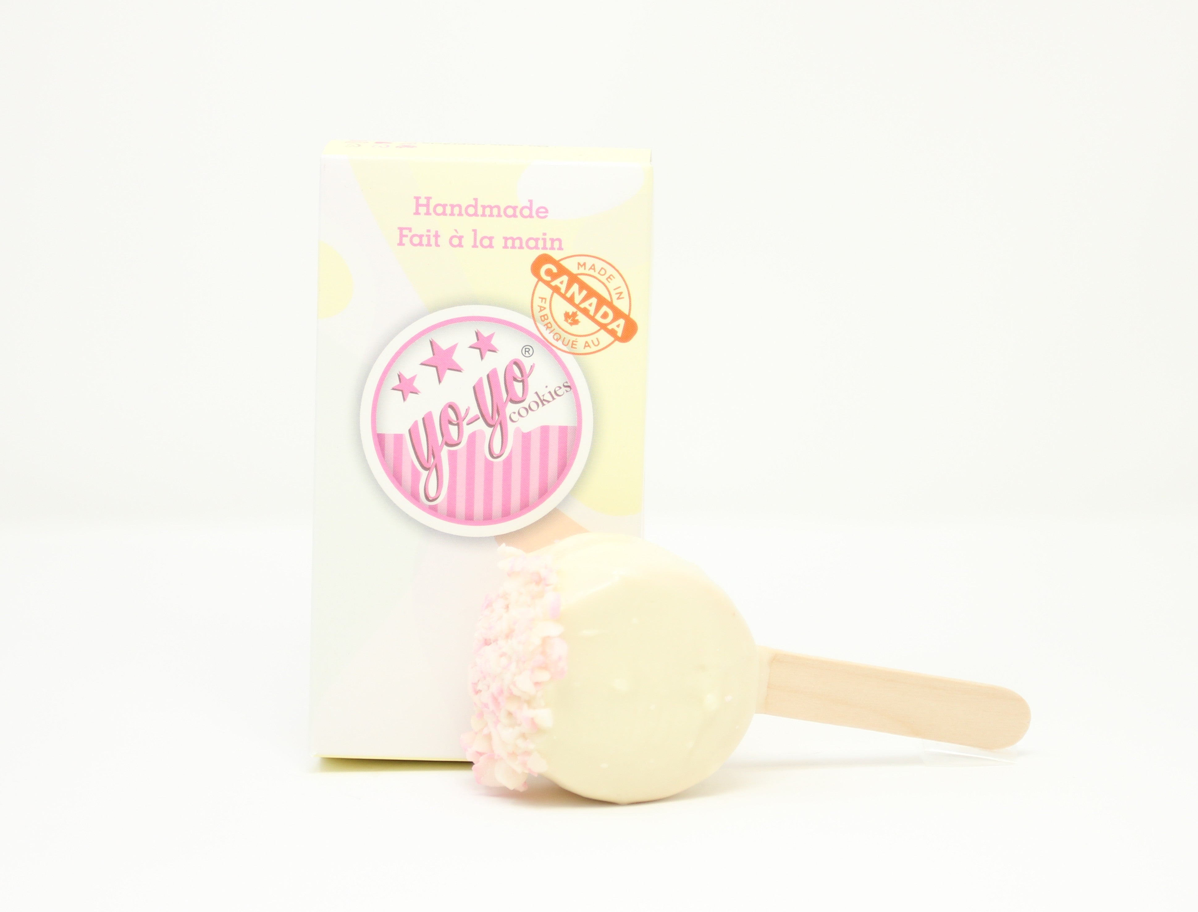 Cookie Pop - Vanilla with White Chocolate and Strawberry Bonbon