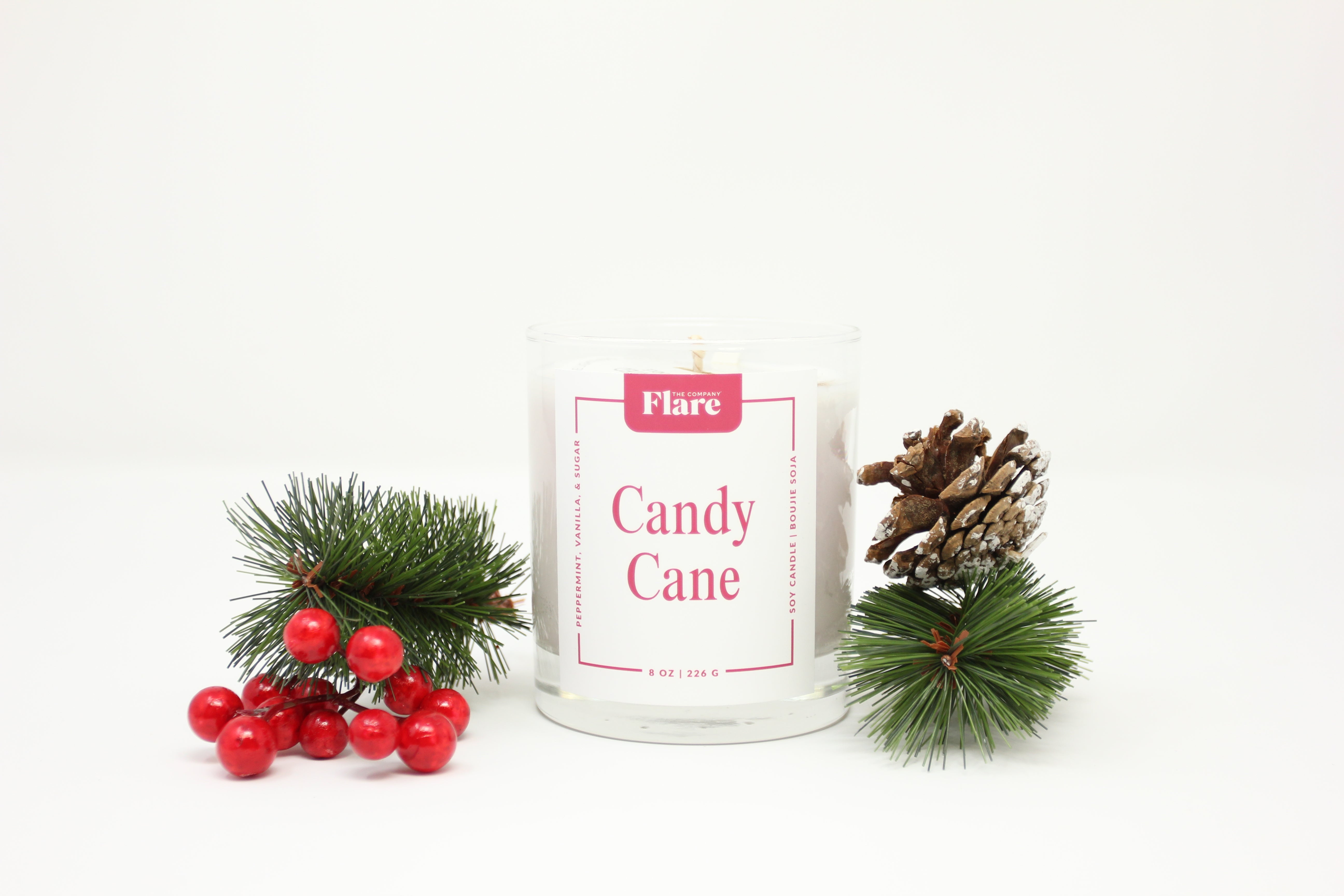 Candy Cane Candle
