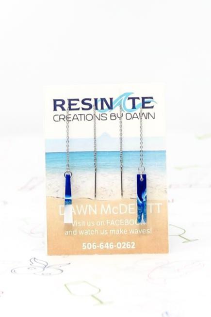 Ocean Stick Threader Earrings