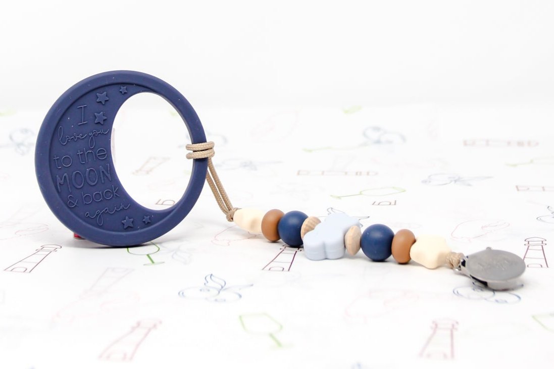 To The Moon Teether + Clip