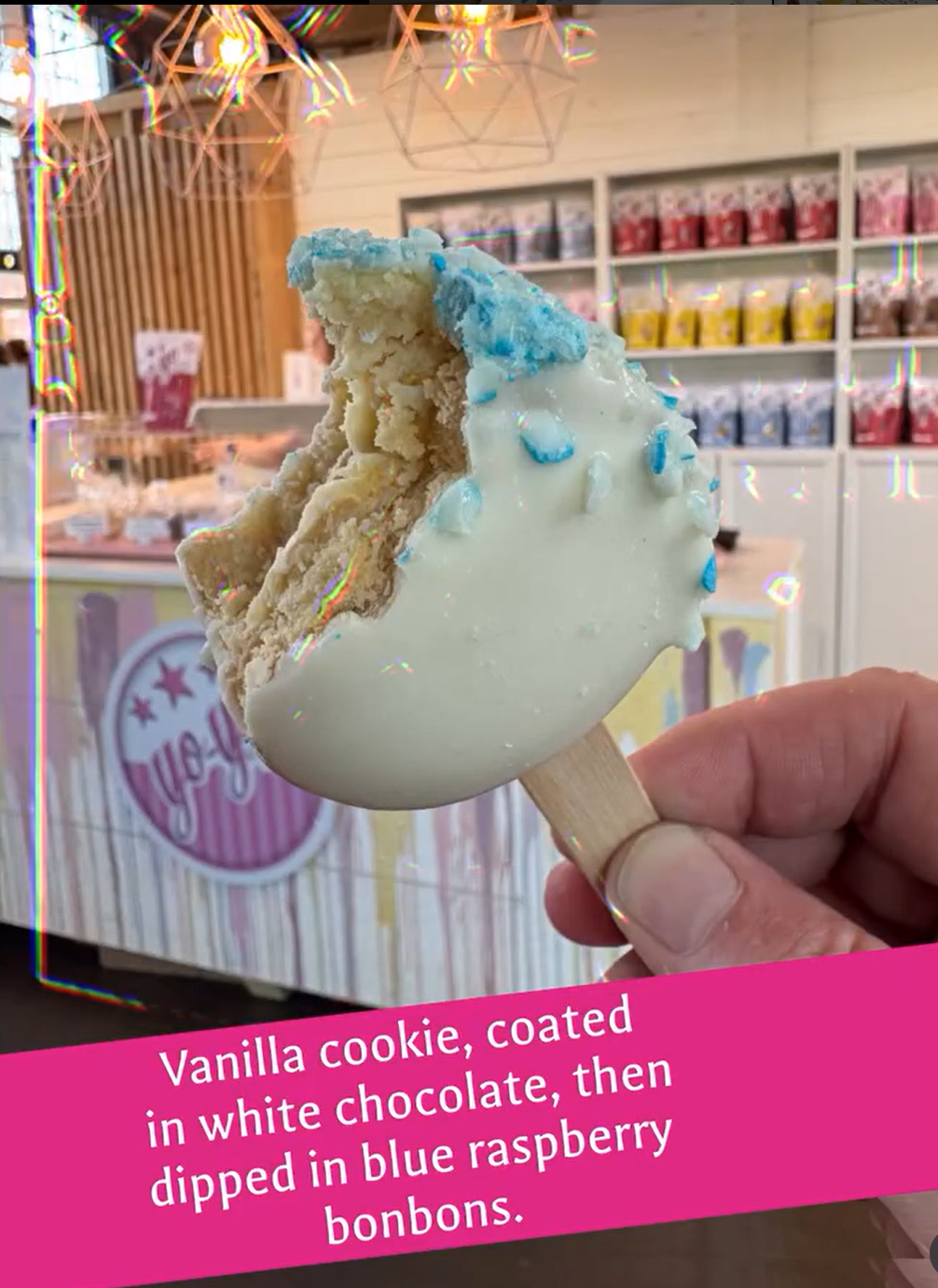 Cookie Pop - Vanilla with White Chocolate and Blue Raspberry